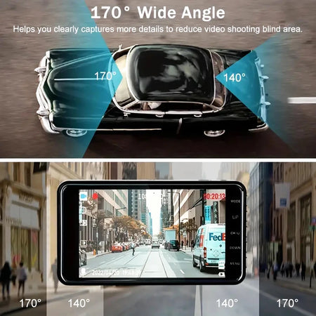 4" 1080P Dash Cam with Touch &amp; Parking Monitor