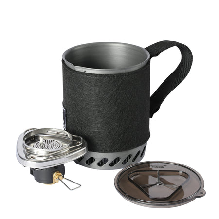 BRS-61 Jet Boil Camping Stove with Heat Exchanger and Quick Burn System