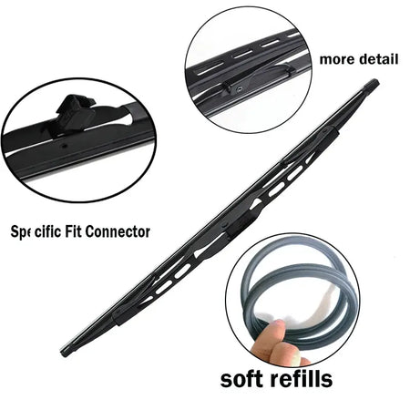 Misima Windshield Windscreen Wiper Blades Set For Hyundai Getz Front Rear Window Wiper 2002 2003 2004 2005 2006 2007 2008 2009 by InterCyprus Trading Ltd