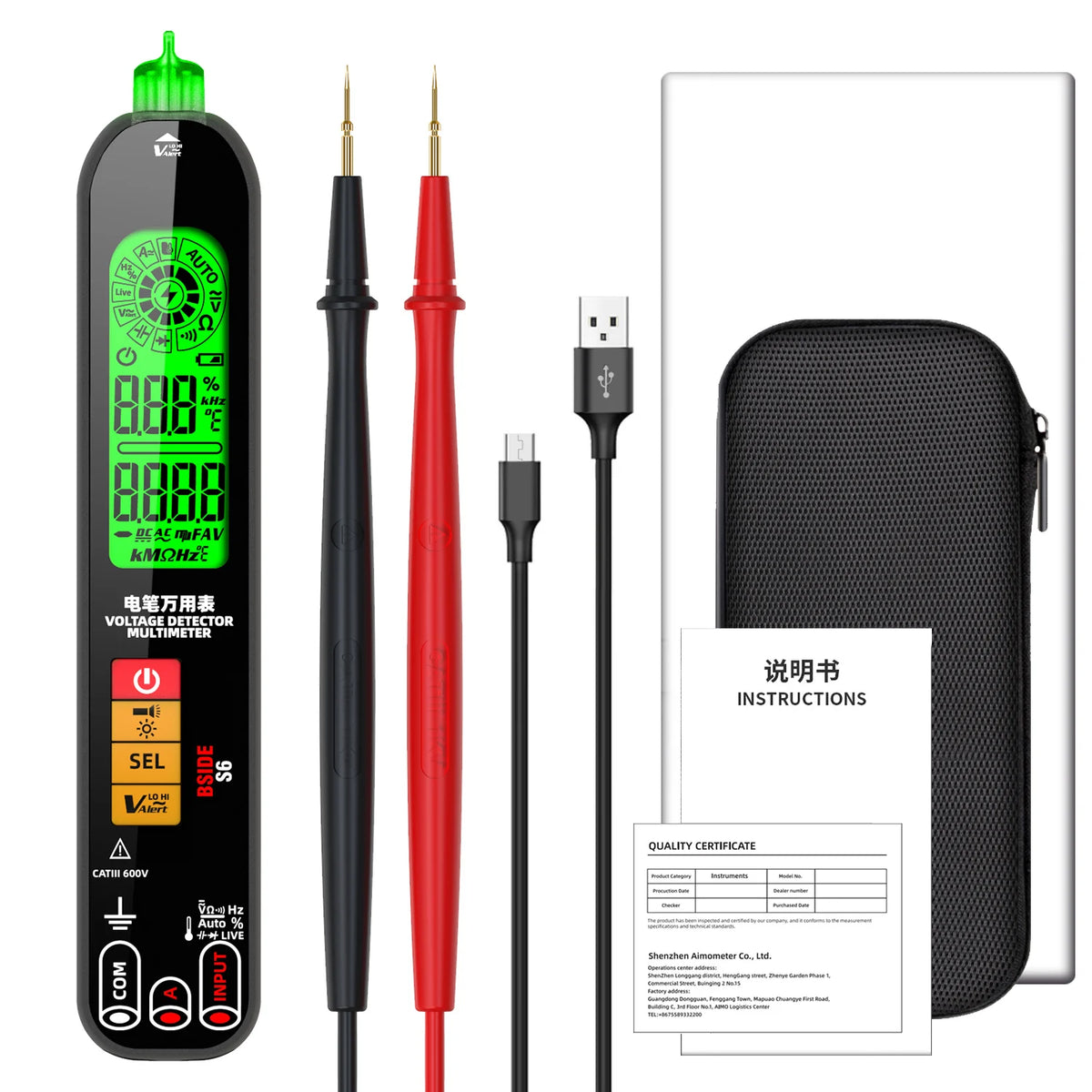 BSIDE S6 Voltage Tester Pen - Non Contact Live Detection BSIDE S6 / CHINA