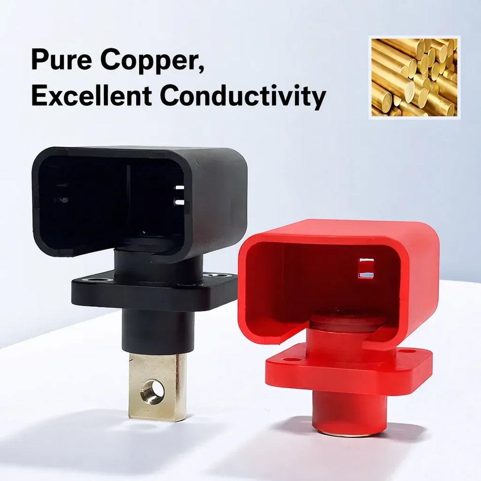 Copper Battery Terminal Connectors 2 Pack For High Current 200A Solar Storage