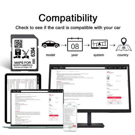 NAVINESA 32GB GPS SD Card &ndash; North America Maps 2024