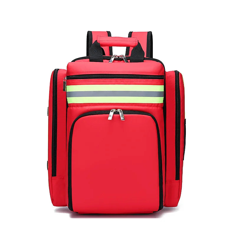 Disaster Relief First Aid Kit Emergency Backpack &ndash; Spacious Red Empty backpack
