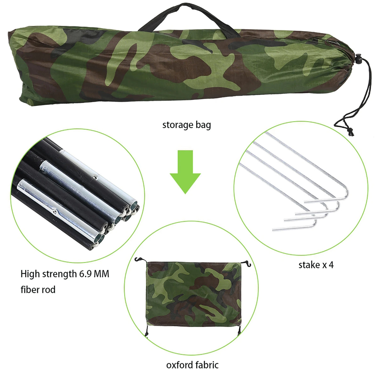 Camouflage UV Protection Waterproof One-Person Tent for Outdoor Adventures