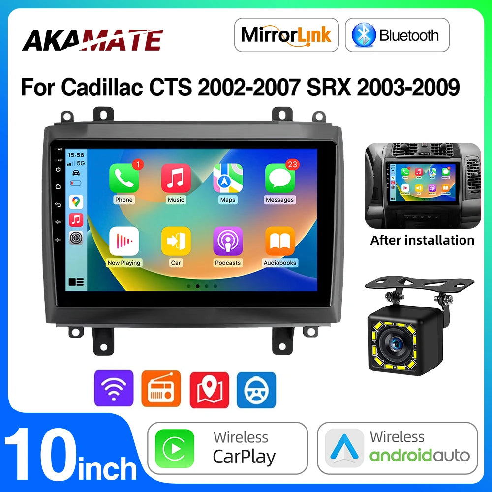 10Inch Car Radio CarPlay Android Auto Cadillac &ndash; Touchscreen