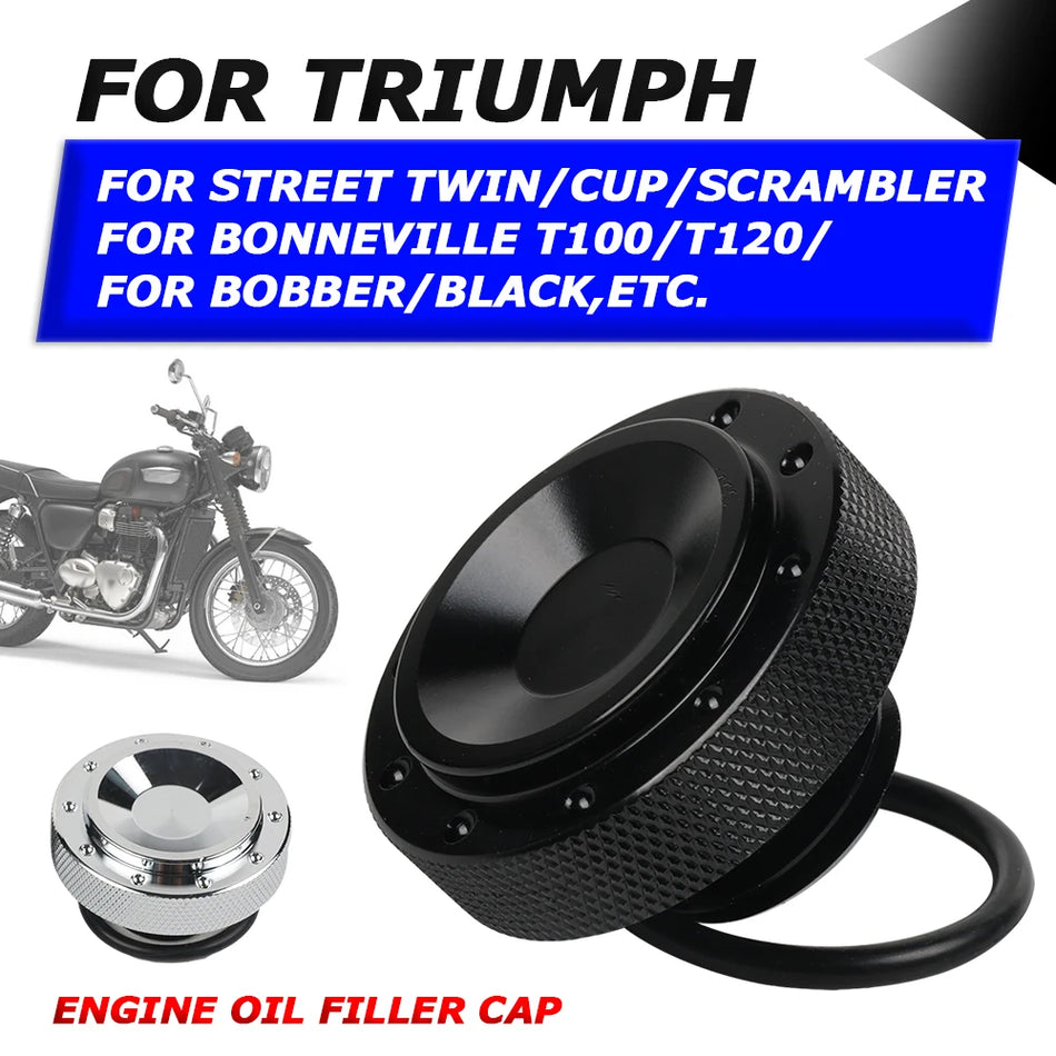 Triumph Bonneville T100 T120 Olie Vuldop Cover voor Motor