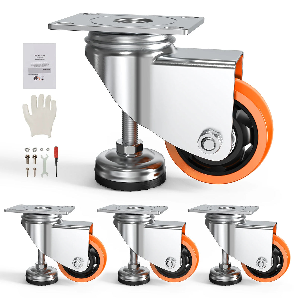 SucceBuy FJ-3CM Leveling Casters - 360 Degree Swivel