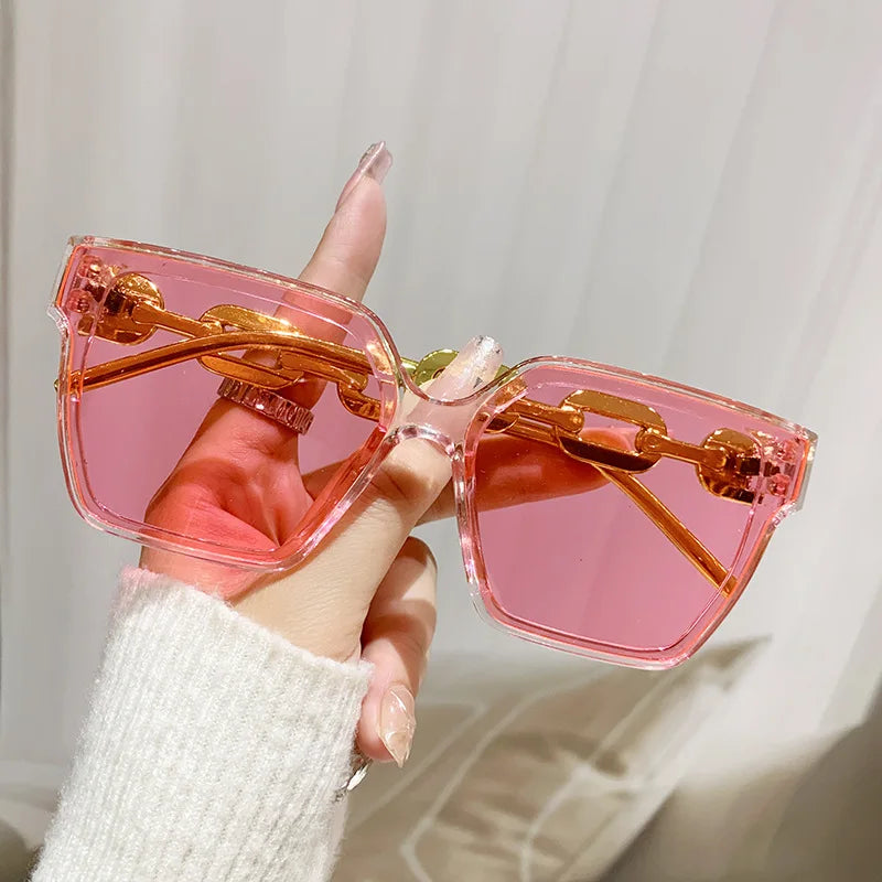 2025 Women Rectangle Vintage Sunglasses &ndash; Retro Cat Eye Pink
