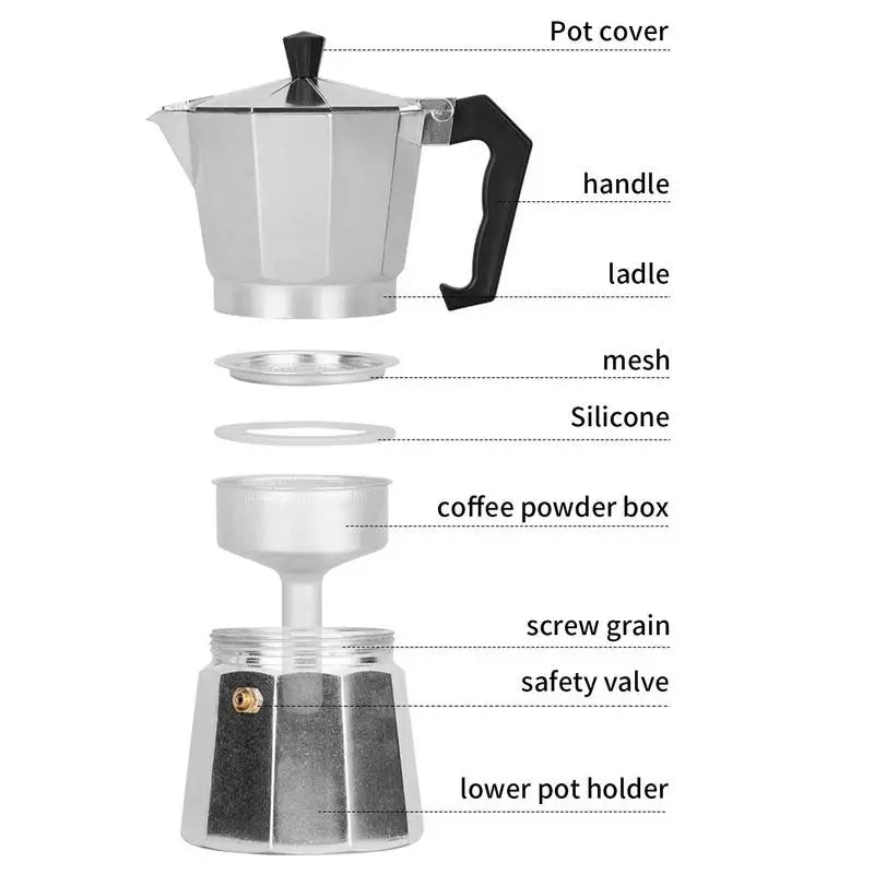 Classic Italian Moka Pot Espresso Maker