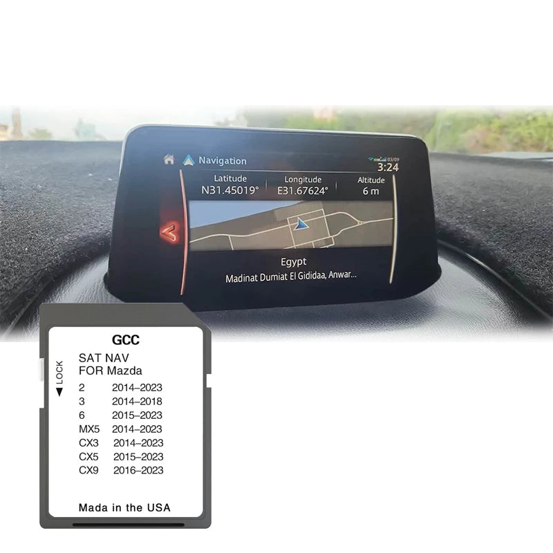 NAVINESA CX5 2015-2023 Sat Nav SD Card &ndash; Qatar Map Update CHINA / for Mazda CX5 2021