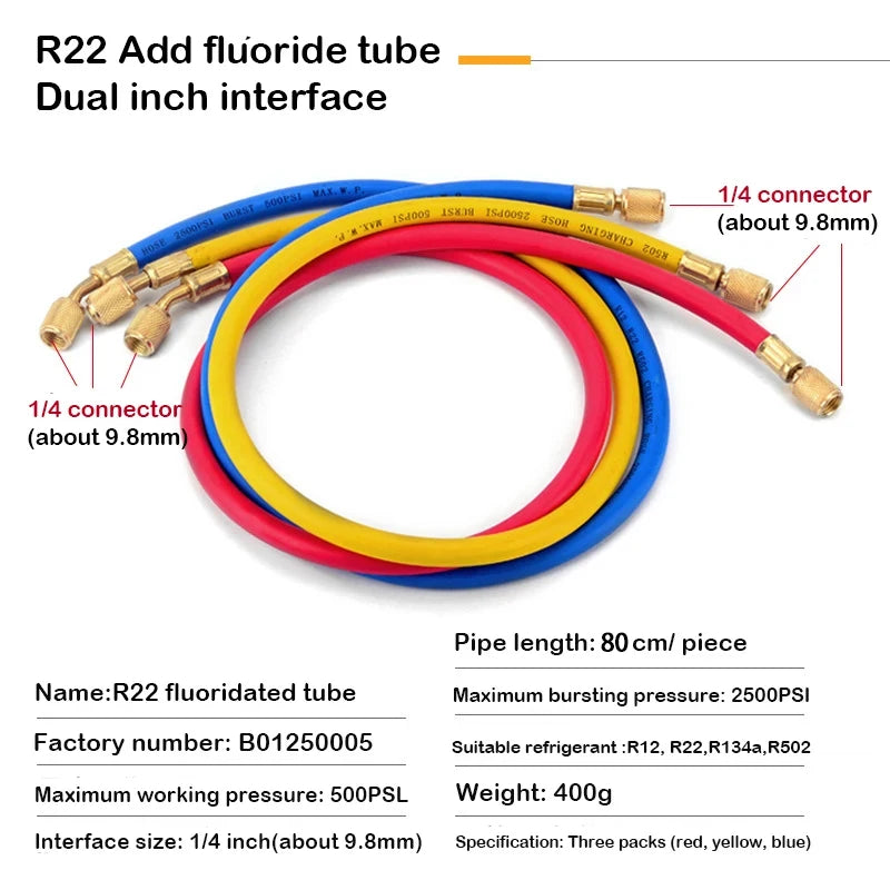 Air Conditioner Charging Pipe R22 R410 &ndash; Explosion Proof R22 80cm