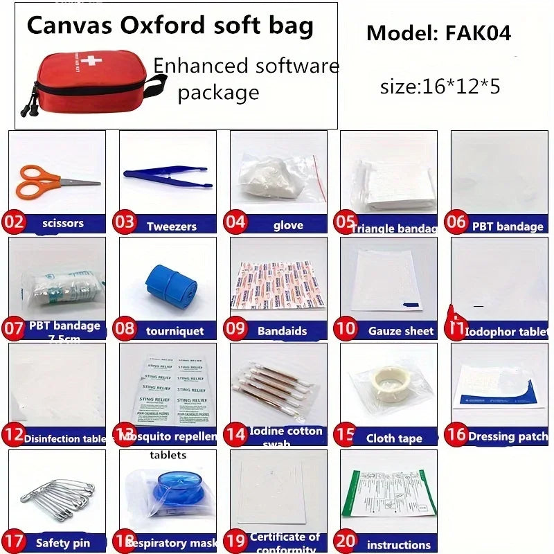 Emergency Car Mounted Civil Defense Kit &ndash; All Weather Ready FAK04