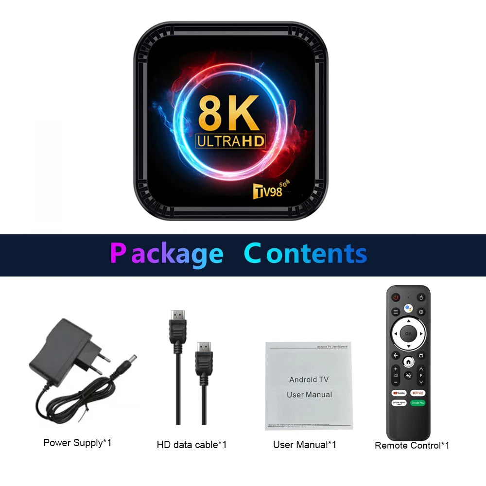 TV98 RK3528 TV Box &ndash; Ultra HD 8K Android 13 Quad Core