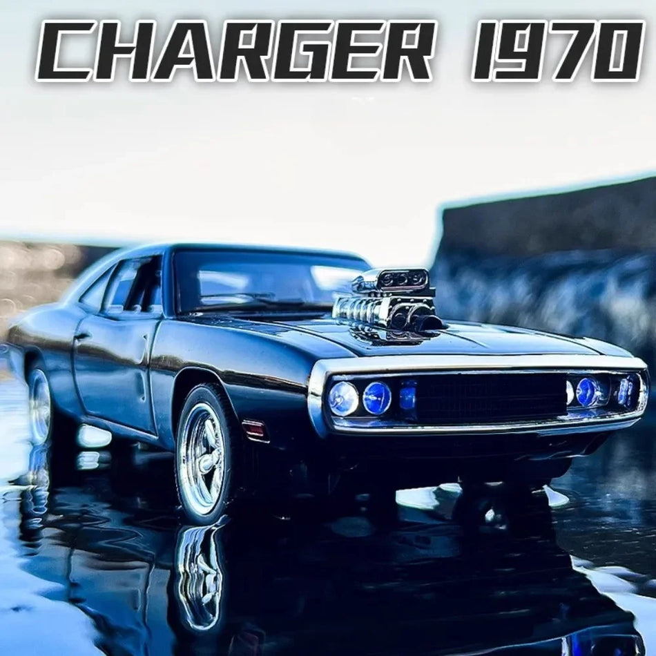 Modelo de coche de juguete Diecast Charger Challenger con carrocería de aleación para niños