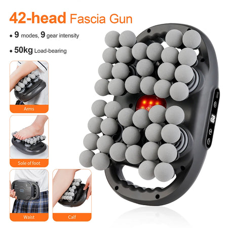 42-Heads Fascia Gun &ndash; Powerful High Frequency Massage