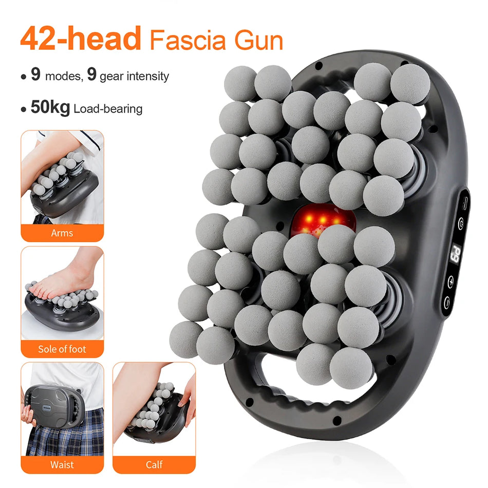 42-Heads Fascia Gun &ndash; Powerful High Frequency Massage