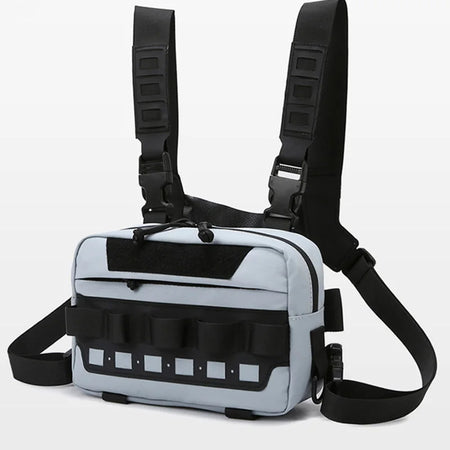 Fishing Tactical Chest Rig Bag - Durable MOLLE Front Vest