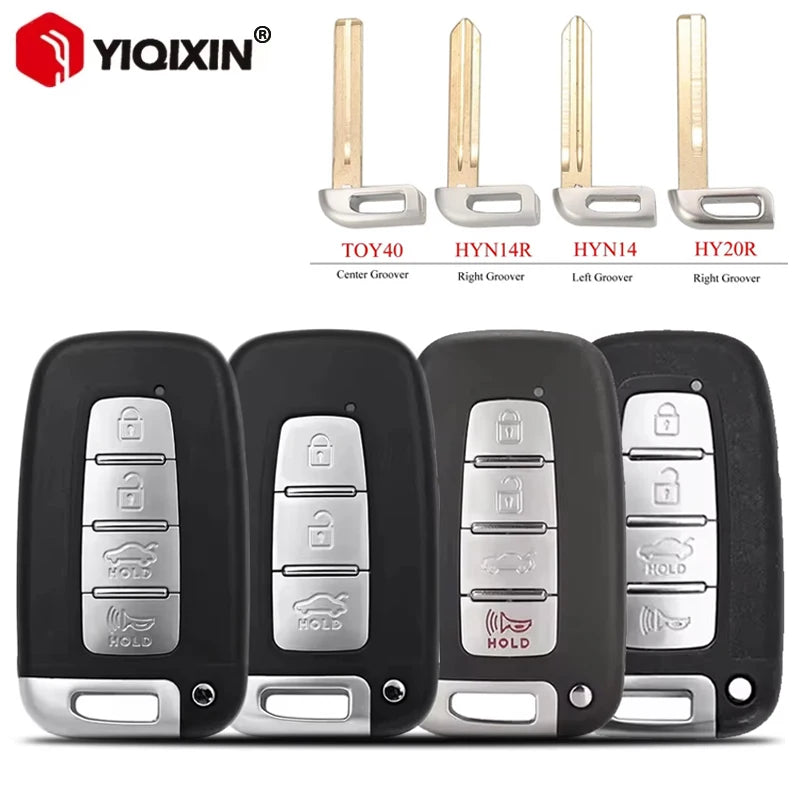 Raktų korpusas Hyundai Elantra su plastiko ir metalo konstrukcija neapipjaustytas peiliukas