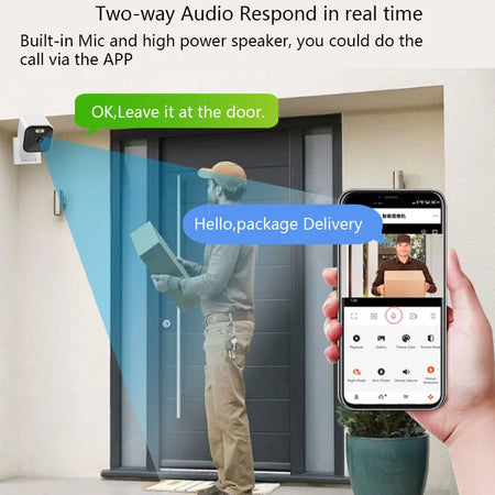 WiFi Tuya Camera &ndash; 4MP HD Color Night Vision Two Way Audio