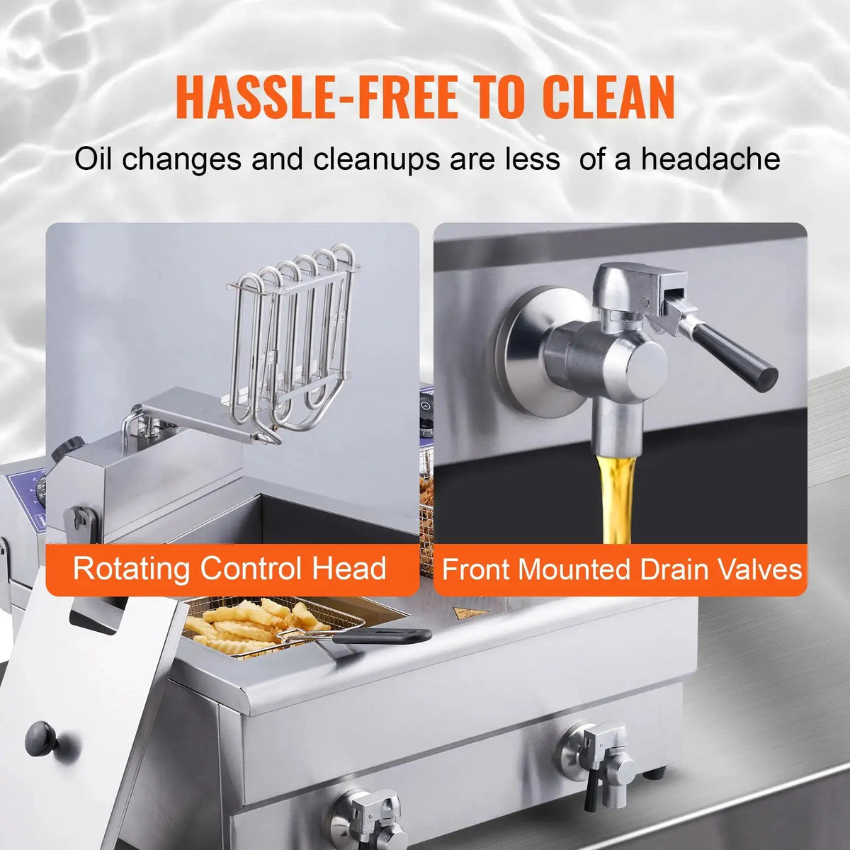 12L Dual Tank Stainless Steel Electric Deep Fryer