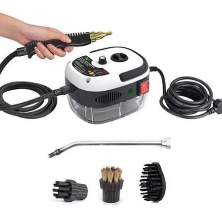 2500W High-Temperature Steam Cleaner for Home &amp; Car - US/EU Plug 110 V / White