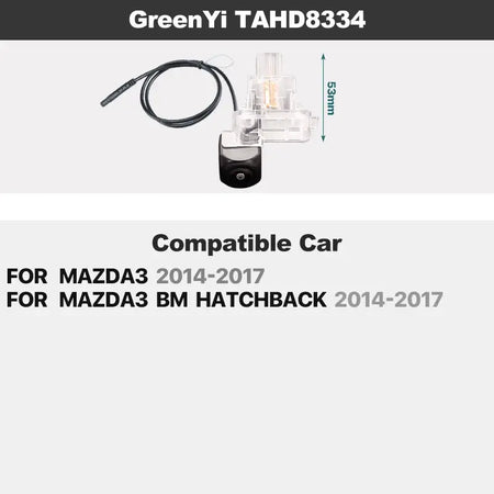 Dynamic Trajectory AHD Car Plate Light Rear View Camera For Mazda CX-7 CX-5 CX-3 CX-4 Mazda 6 Mazda 3 Axela BM Mazda2 Mazda5 M5 by InterCyprus Trading Ltd