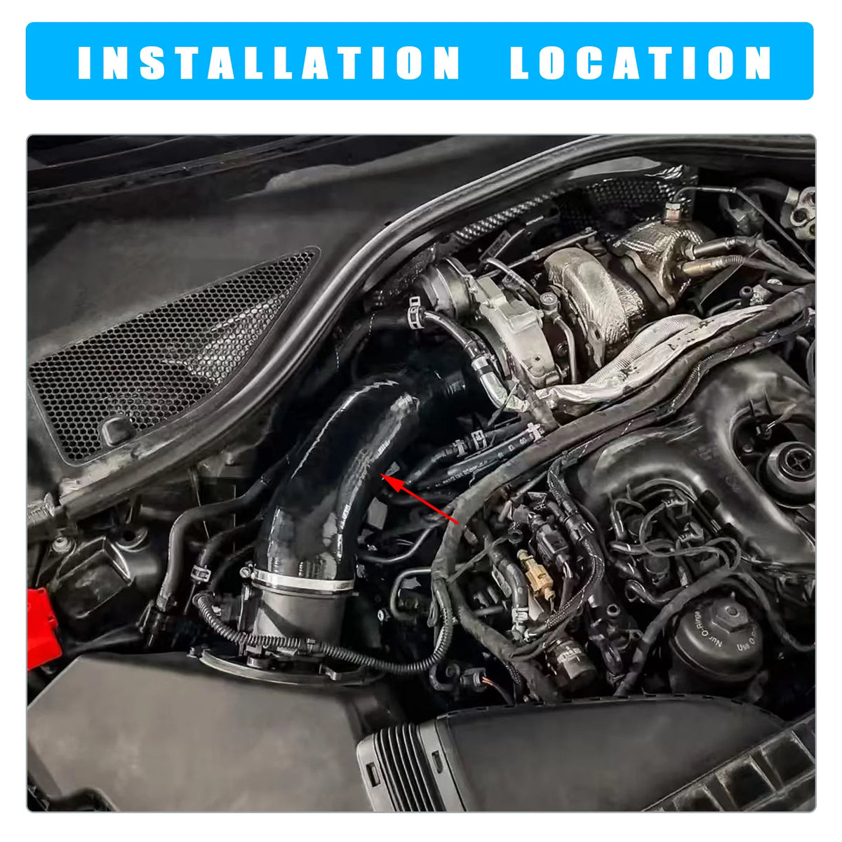 Turbo Inlet Intake Silicone Hose For Audi SQ5 8R A7 C7 3.0 TDI by InterCyprus Trading Ltd