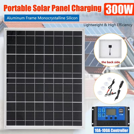 300W Solar Panel &ndash; High Efficiency 18V Aluminum Frame