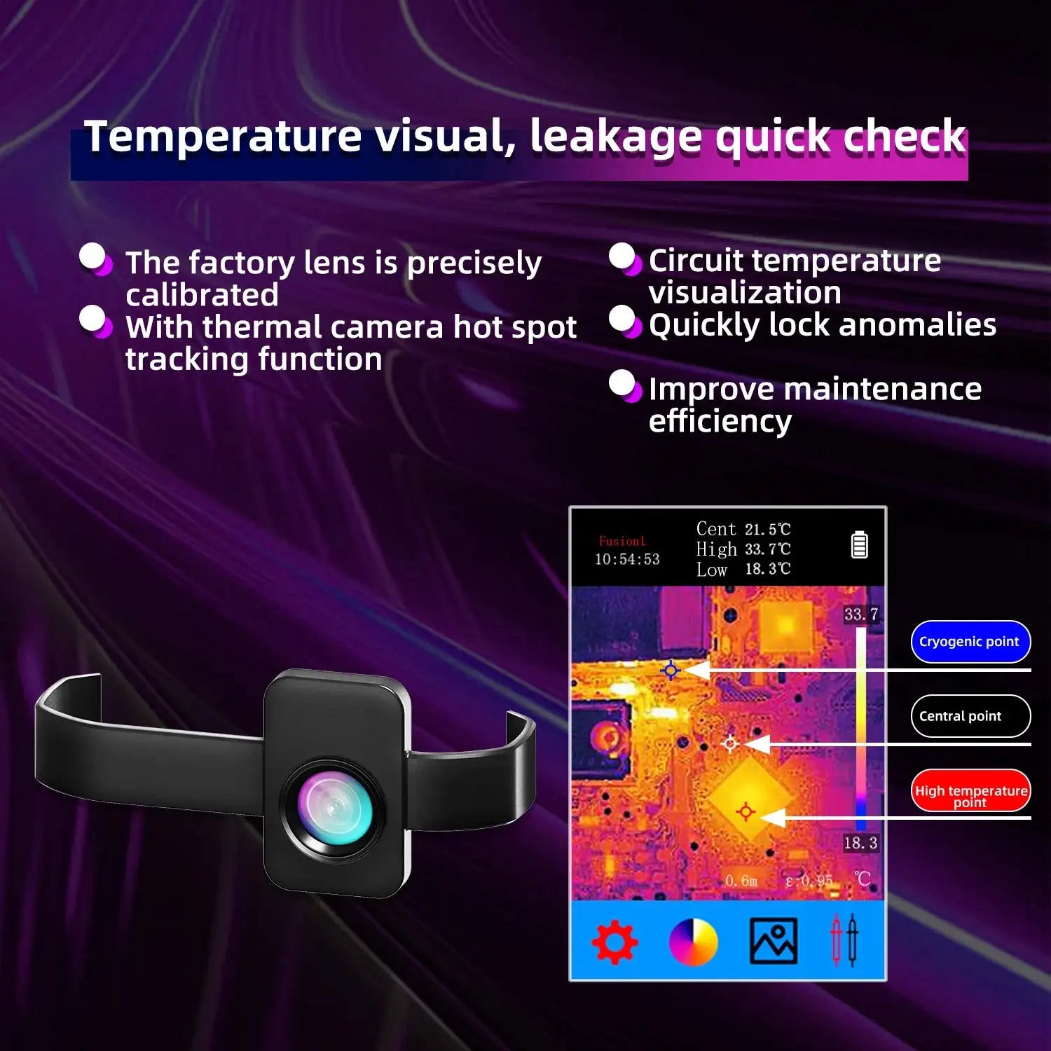 BSIDE SH7 240x240 2 In 1 Thermal Imager And Multimeter