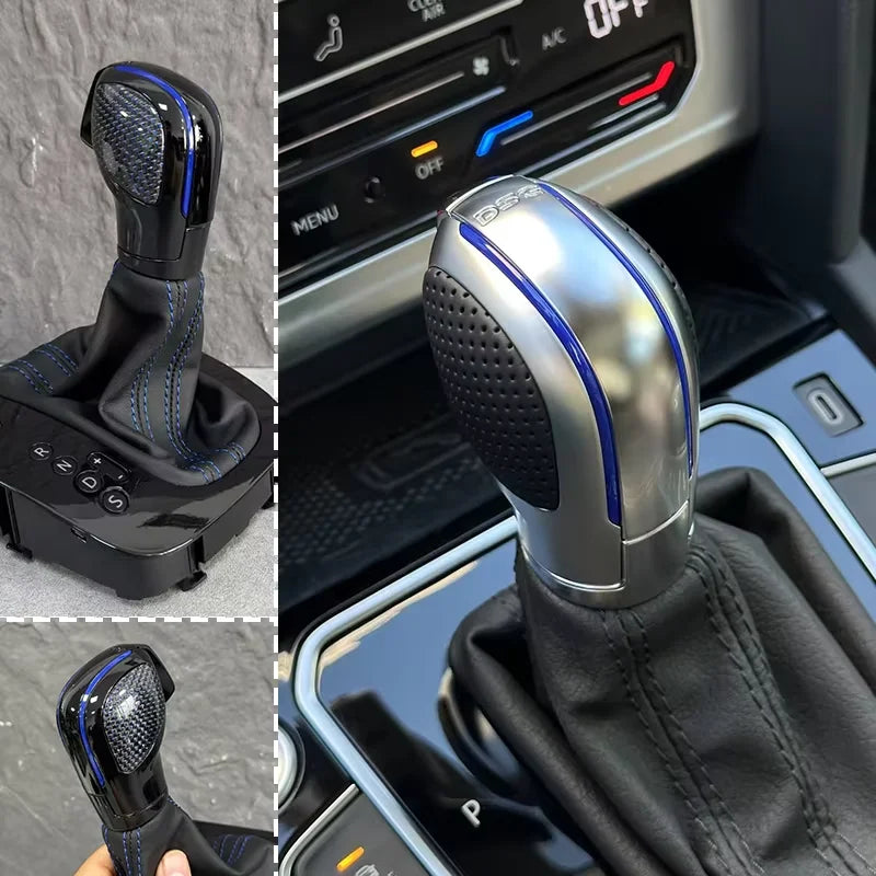 Volkswagen Golf 6 MK6 DSG Κουμπί Ταχυτήτων από Ίνες Άνθρακα με Κάλυμμα Σκόνης