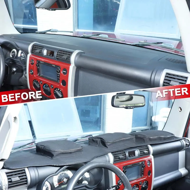 Черный коврик-защита от ультрафиолета для приборной панели для Toyota FJ Cruiser