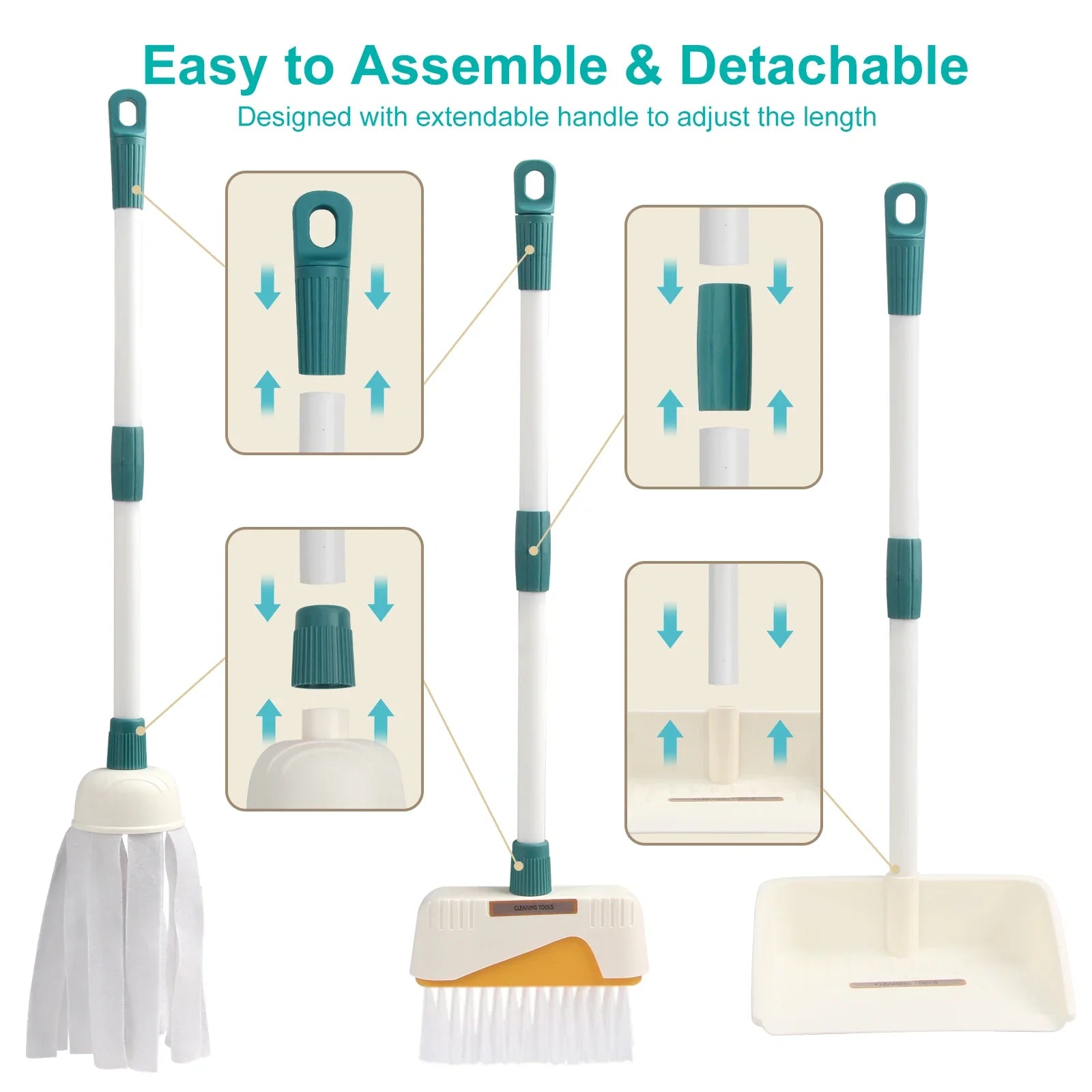 Coolplay 12 Piece Kids Housework Supplies Kit &ndash; Fun and Educational Cleaning Play Set