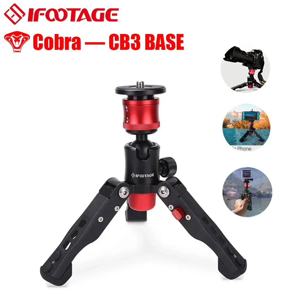 IFOOTAGE Mini Tabletop Tripod Mount &ndash; 360 Degree Ball Head CB3 BASE / CHINA