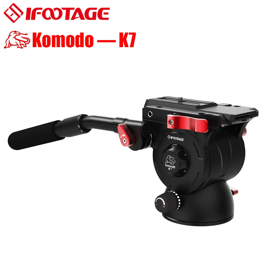 IFOOTAGE Komodo K7 Fluid Head &ndash; Smooth Fluid Drag Pan Head black