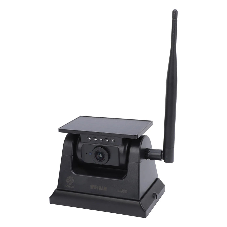 Bezdrátová solární magnetická záložní kamera s nočním viděním, 140 stupňový široký úhel