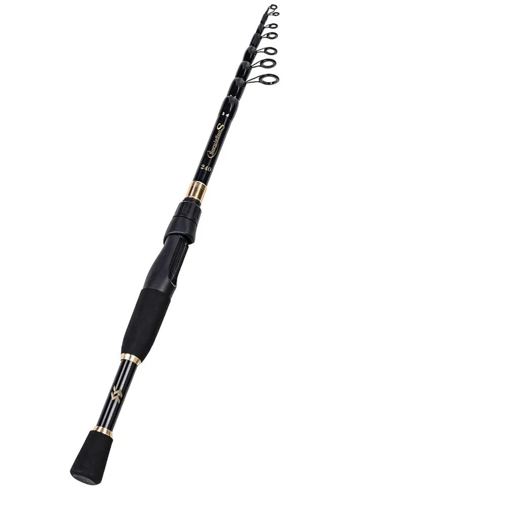 Sougayilang Telescopic Fishing Rod - Ultralight Carbon Fiber Spinning/Casting spinning / 1.8 m