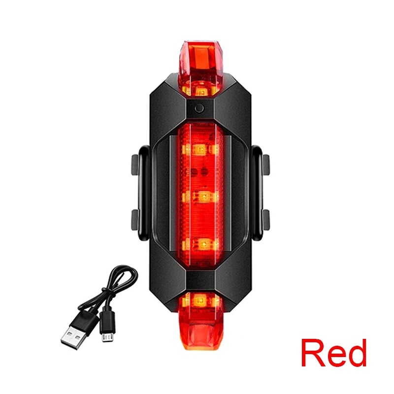 USB Rechargeable Bike Light Set with Front and Taillight 13129.01