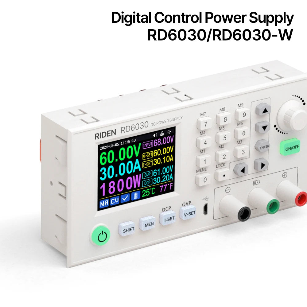 RD6030-W &ndash; 60V 30A Adjustable Buck Converter For Lab Use
