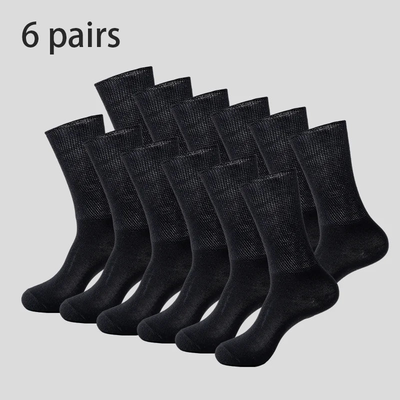 ZEXOLAP 6 Pairs Diabetic Socks &ndash; Comfortable Moisture Wicking Fabric black 6 pairs / RU 25-28