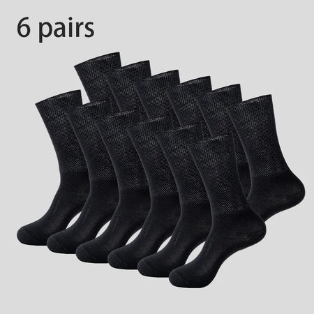 ZEXOLAP 6 Pairs Diabetic Socks &ndash; Comfortable Moisture Wicking Fabric black 6 pairs / RU 25-28