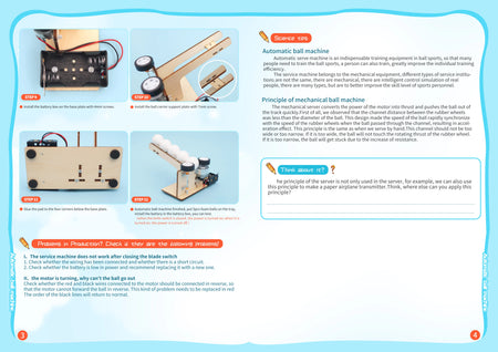 DIY Eco-Friendly Wooden STEM Science Kit: Pitching Machine Puzzle for Kids&rsquo; Educational and Experimental Play