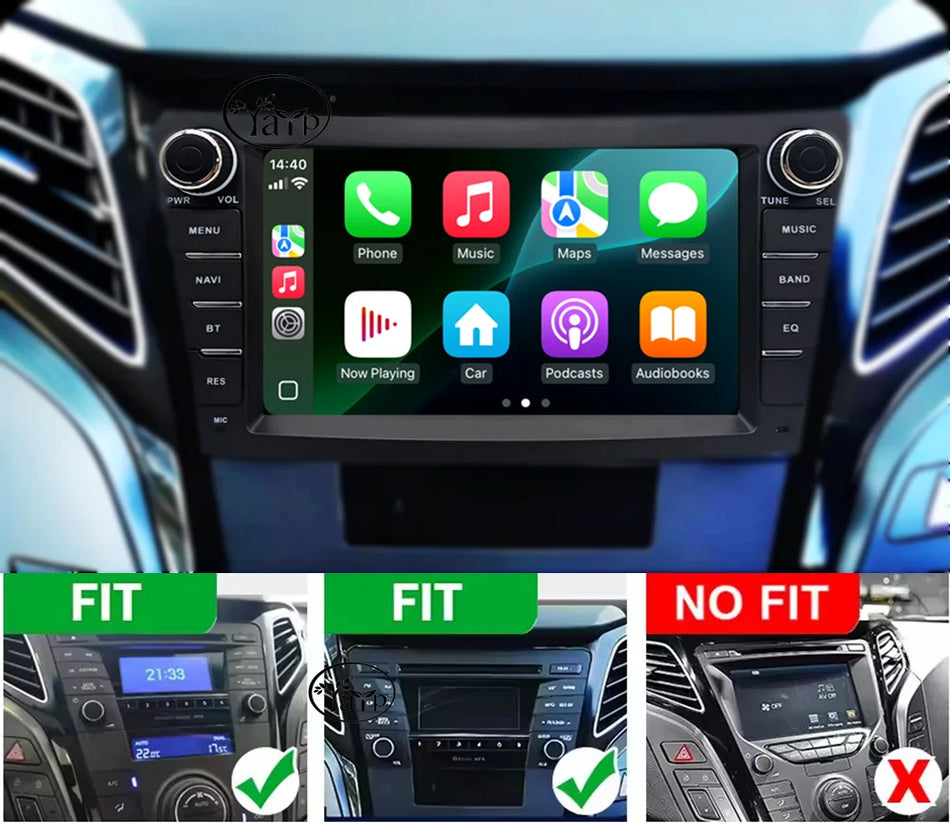 7-calowy radioodtwarzacz samochodowy Android 15 do Hyundai i40 2011-2019 z bezprzewodowym CarPlay i nawigacją GPS