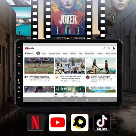 JIUYIN Car Headrest Monitor 10.1 Inch &ndash; Wireless CarPlay and Android Auto