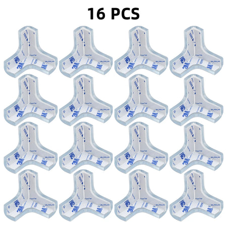 Transparent Baby Safety Silicone Corner Protectors 16PCS T Shaped