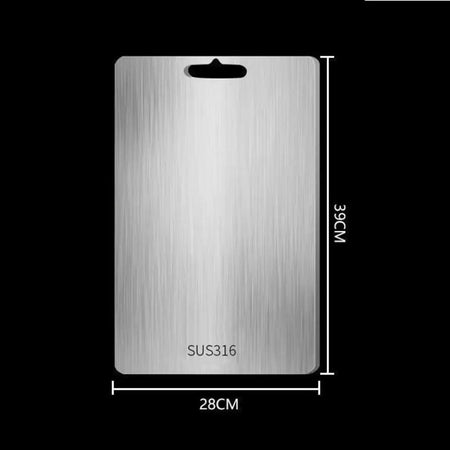 Thickened Stainless Steel Cutting Board &ndash; Antibacterial 39x28cm