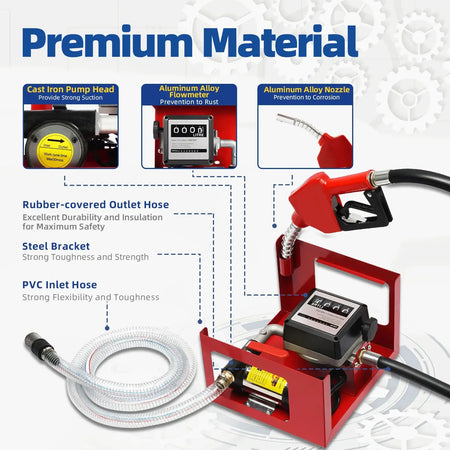 Suction Pump Kit 45/50/60L/min &ndash; Self Priming Oil Extractor