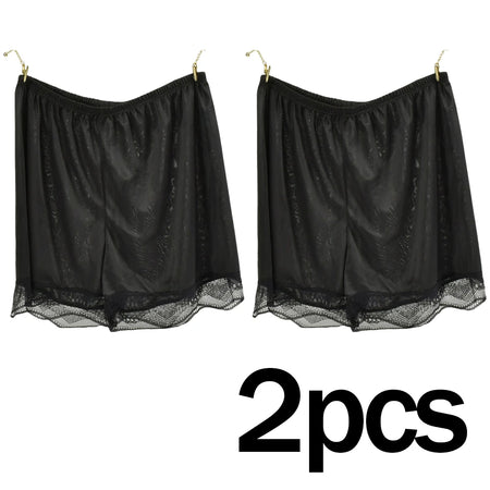 Silk Sleep Shorts Set - Luxurious Comfort &amp; Style for Women Black 2pcs / XL(70-83kg)