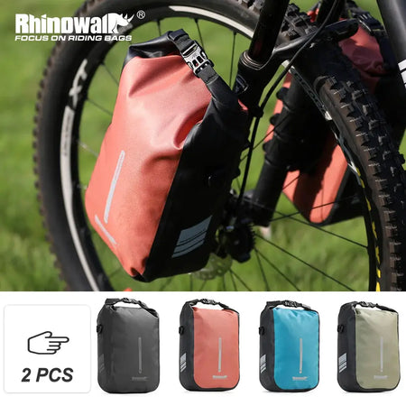 Rhinowalk 2 PCS Bike Quick Release Front Fork Bag 4L/6L Waterproof Cycling Electric Scooter Vehicle Bag Storage Accessory by InterCyprus Trading Ltd