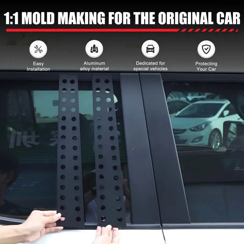 Aluminijasta zlitina sredinska kolona zadnje okno nalepka Prado LC250