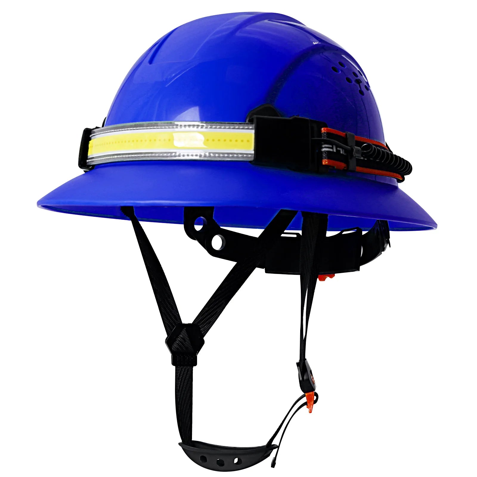 CE Full Brim Safety Helmet LED Lighting &ndash; Anti Collision Blue